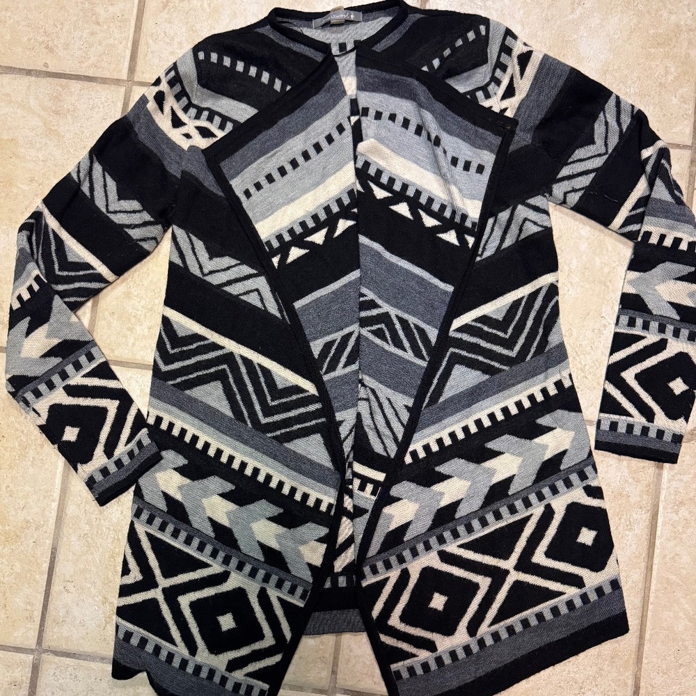 SmartWool Merino Open Cardigan Aztec Pattern Small